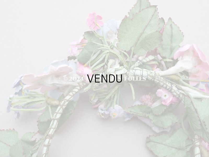 画像12: アンティーク ヴェールガールのティアラ ベルベットの布花 花冠