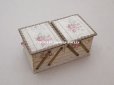 画像2: 1900年頃 アンティーク 薔薇＆リボン＆メダイヨン  カルトナージュボックス アコーディオン式 (2)