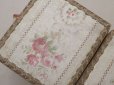画像4: 1900年頃 アンティーク 薔薇＆リボン＆メダイヨン  カルトナージュボックス アコーディオン式