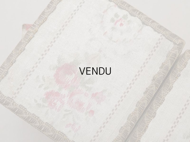 画像4: 1900年頃 アンティーク 薔薇＆リボン＆メダイヨン  カルトナージュボックス アコーディオン式