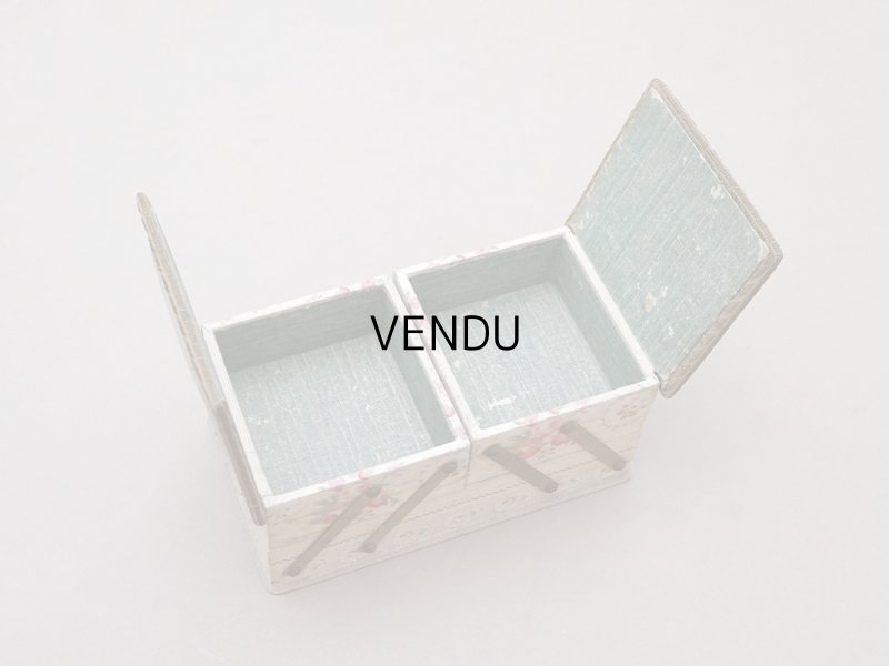 画像10: 1900年頃 アンティーク 薔薇＆リボン＆メダイヨン  カルトナージュボックス アコーディオン式