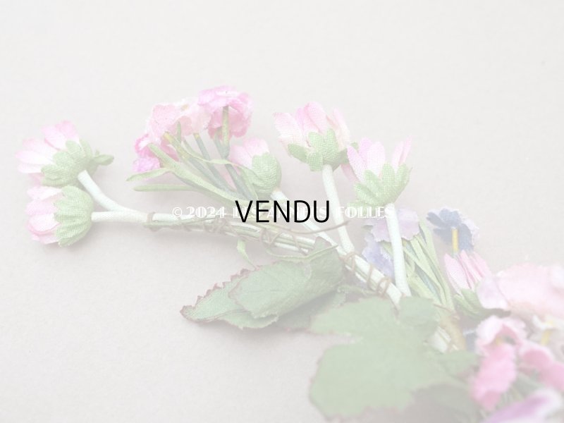 画像3: アンティーク ヴェールガールのティアラ ベルベットの布花 花冠