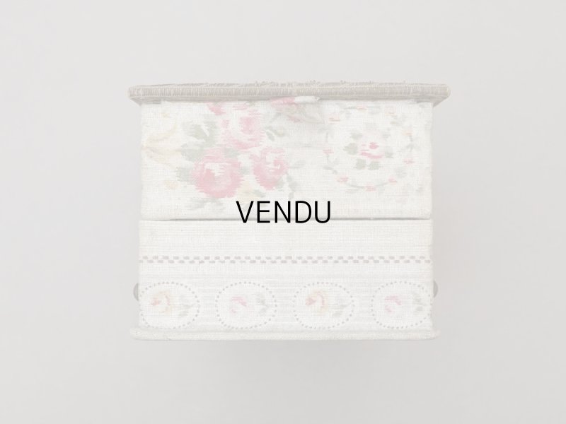 画像9: 1900年頃 アンティーク 薔薇＆リボン＆メダイヨン  カルトナージュボックス アコーディオン式