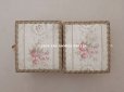 画像3: 1900年頃 アンティーク 薔薇＆リボン＆メダイヨン  カルトナージュボックス アコーディオン式