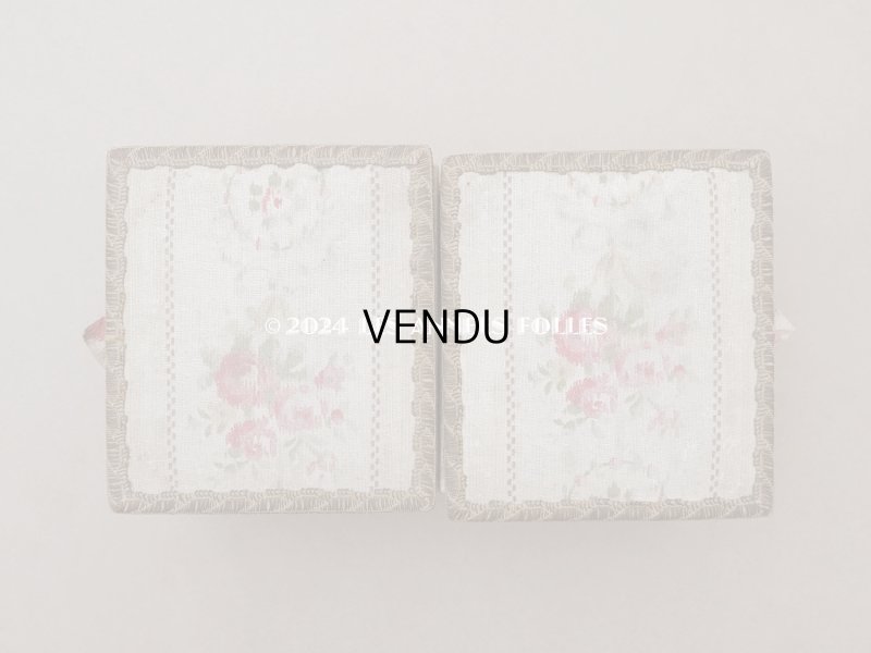 画像3: 1900年頃 アンティーク 薔薇＆リボン＆メダイヨン  カルトナージュボックス アコーディオン式