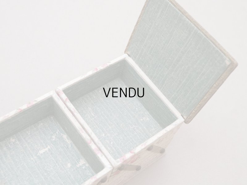 画像12: 1900年頃 アンティーク 薔薇＆リボン＆メダイヨン  カルトナージュボックス アコーディオン式