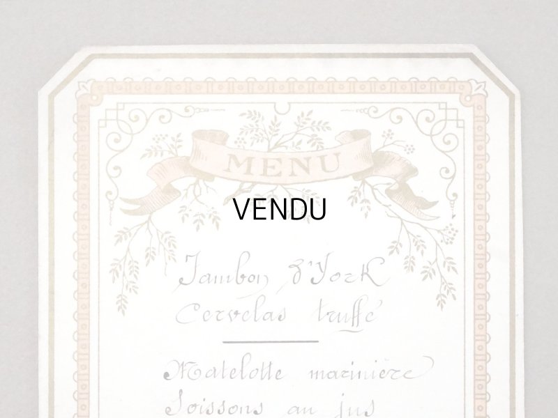 画像6: 19世紀 アンティーク メニューカード