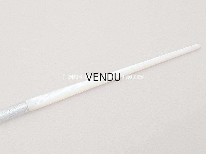 画像6: アンティーク 鈴蘭のペン軸 シルバー&マザーオブパール製