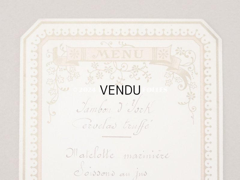 画像3: 19世紀 アンティーク メニューカード
