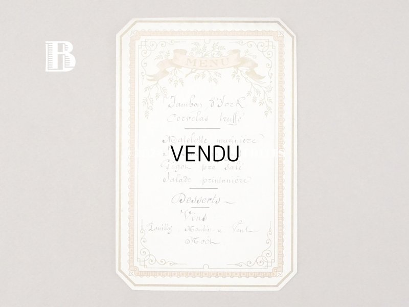 画像5: 19世紀 アンティーク メニューカード