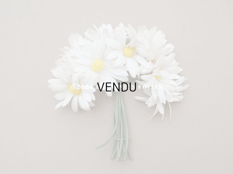 画像3: アンティーク マーガレットの布花