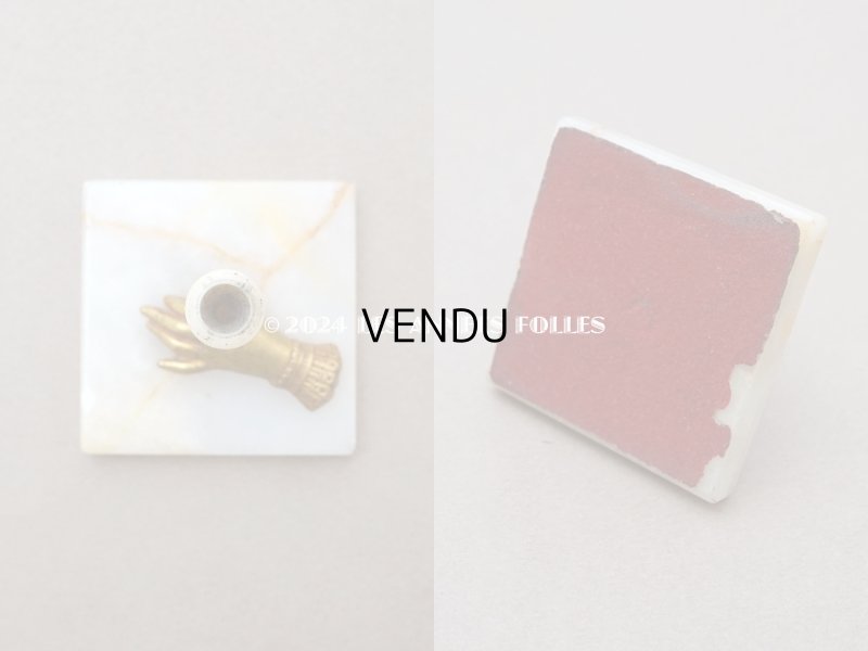 画像6: アンティーク ハンドモチーフのペンホルダー 大理石