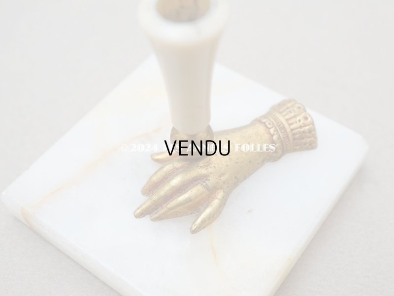 画像4: アンティーク ハンドモチーフのペンホルダー 大理石