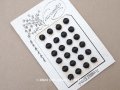 アンティーク シルクサテンのくるみボタン 8mm 黒 24ピース NOUVEAUTE - UNIS FRANCE -