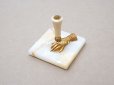 画像2: アンティーク ハンドモチーフのペンホルダー 大理石 (2)