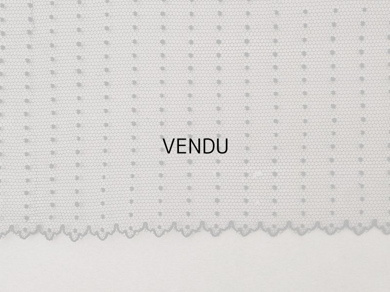 画像10: アンティーク ドット入り 幅広 チュールレース 黒 0.9m 幅29.5cm