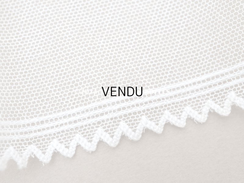 画像3: アンティーク スカラップ チュールレース ライン入り オフホワイト 7cm幅 