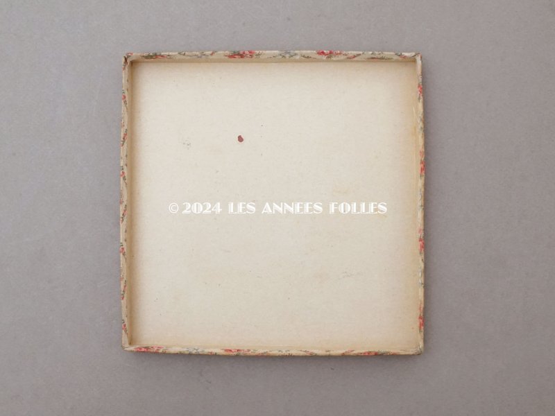 画像12: アンティーク ピンクの薔薇&ブルーのリボン ハンキーケース リボン付 カルトナージュボックス