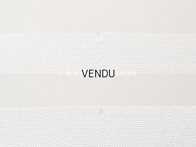 画像6: アンティーク スカラップ チュールレース ライン入り オフホワイト 7cm幅 