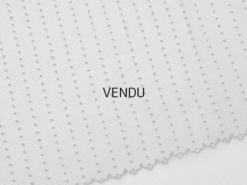 画像3: アンティーク ドット入り 幅広 チュールレース 黒 0.9m 幅29.5cm