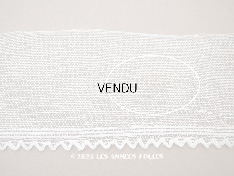 画像9: アンティーク スカラップ チュールレース ライン入り オフホワイト 7cm幅 