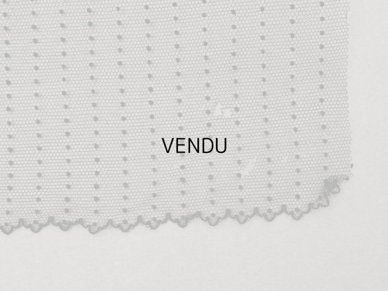 画像14: アンティーク ドット入り 幅広 チュールレース 黒 0.9m 幅29.5cm