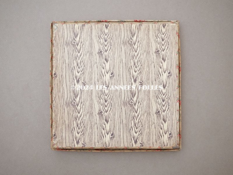 画像7: アンティーク ピンクの薔薇&ブルーのリボン ハンキーケース リボン付 カルトナージュボックス