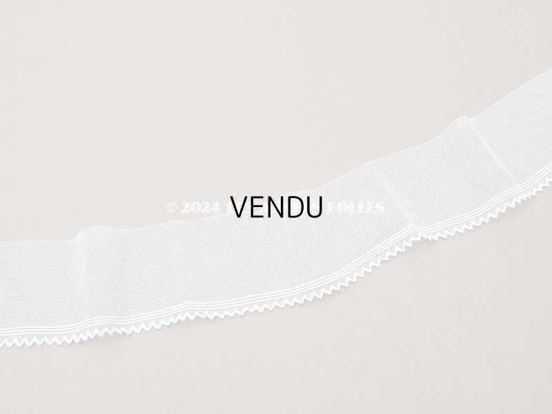 画像4: アンティーク スカラップ チュールレース ライン入り オフホワイト 7cm幅 