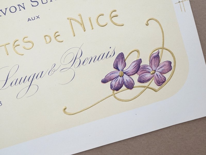 画像4: アンティーク ソープラベル 菫 SAVON SURFIN VIOLETTES DE NICE