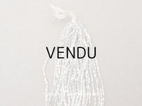 アンティーク シードビーズ カット入り クリア＆シルバー ガラス製 