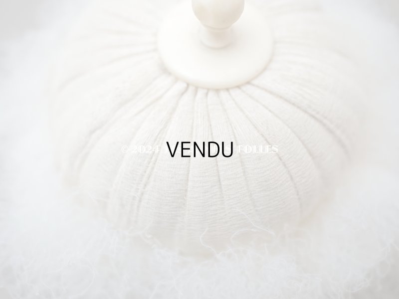 画像4: アンティーク パフ 白鳥の羽根 エクリュ