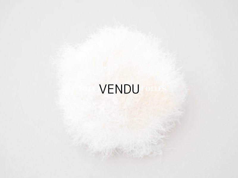 画像6: アンティーク パフ 白鳥の羽根 エクリュ