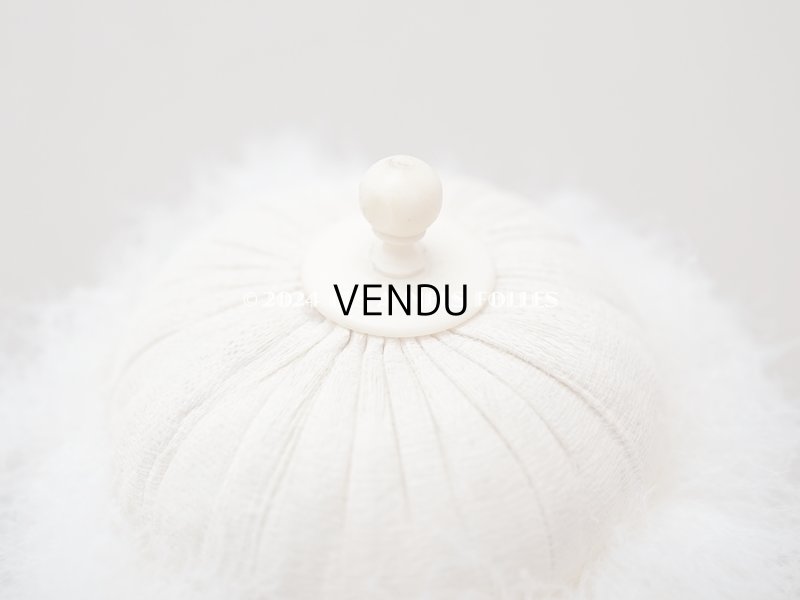 画像3: アンティーク パフ 白鳥の羽根 エクリュ