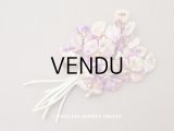 アンティーク ベルベット製 布花 アイボリー＆薄紫