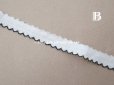 画像6: アンティーク スカラップトリム 刺繍入り ホワイト&ブラック 1.3cm幅 