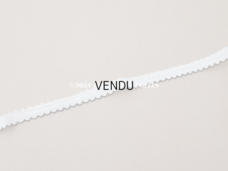 画像5: アンティーク スカラップトリム 刺繍入り ホワイト&ブラック 1.3cm幅 