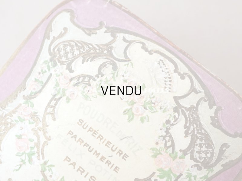 画像5: アンティーク パウダーボックス 薔薇のガーランド＆蝶々 POUDRE DE RIZ - PFELIX POTIN PARIS -