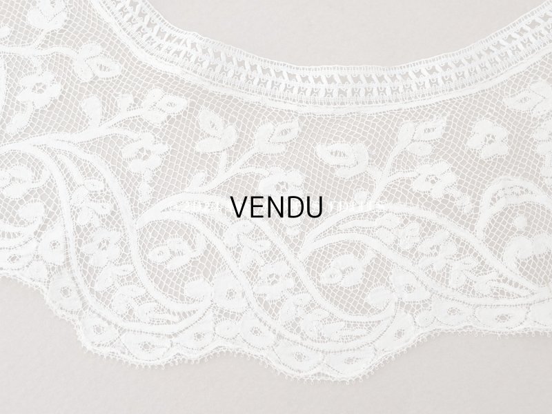 画像5: 19世紀 アンティーク 付け襟 手編みのヴァランシエンヌレース ボビンレース