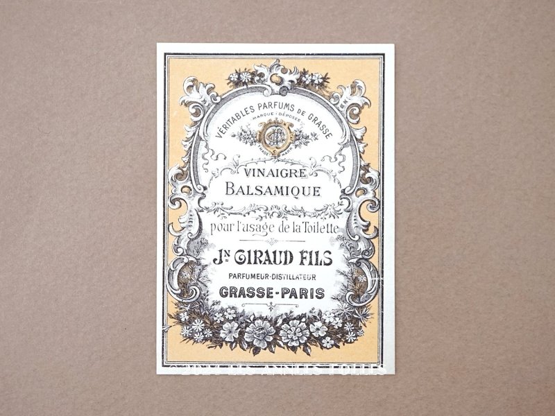 画像1: アンティーク パフュームラベル VINAIGRE BALSAMIQUE - JN.GIRAUD FILS -
