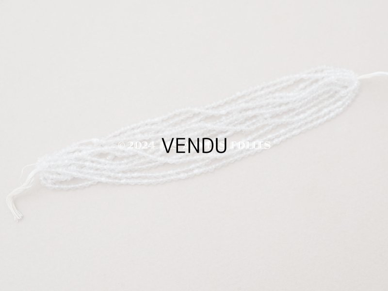 画像9: アンティーク スフレビーズ ライン入り クリア 3mm 吹きガラス製ビーズ