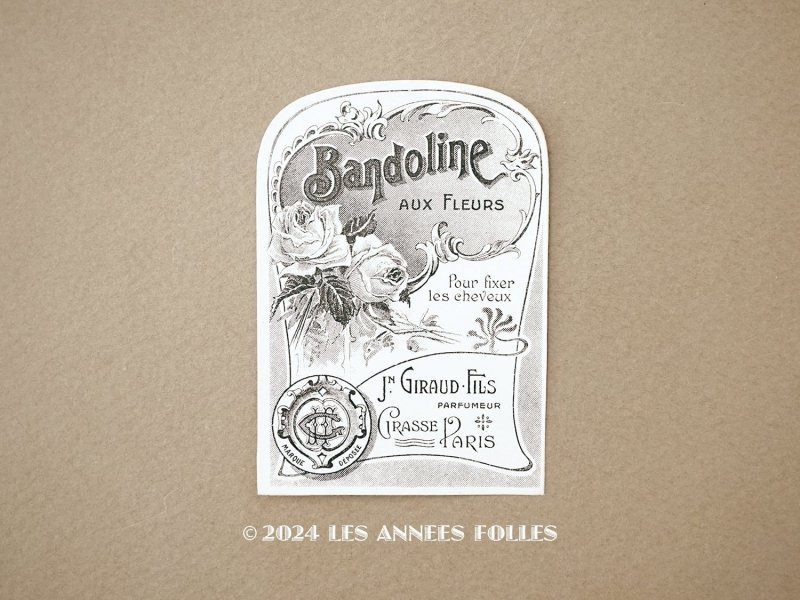 画像1: アンティーク パフュームラベル BANDOLINE AUX FLEURS - JN.GIRAUD FILS -