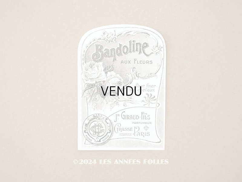画像1: アンティーク パフュームラベル BANDOLINE AUX FLEURS - JN.GIRAUD FILS -