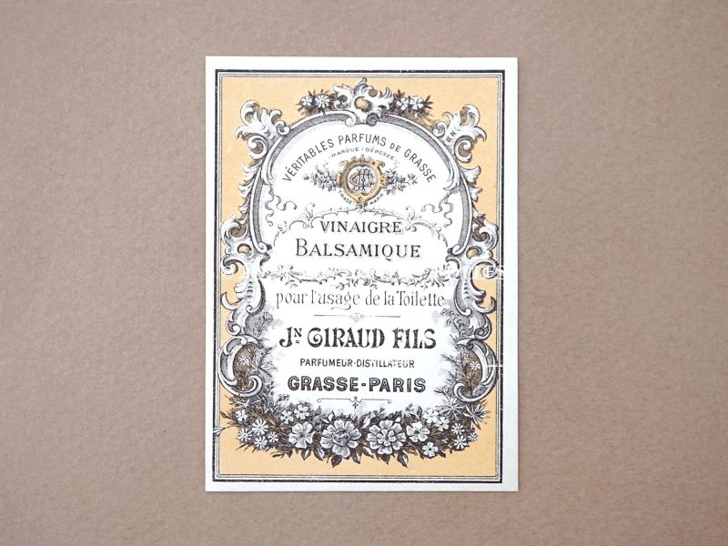 画像2: アンティーク パフュームラベル VINAIGRE BALSAMIQUE - JN.GIRAUD FILS -