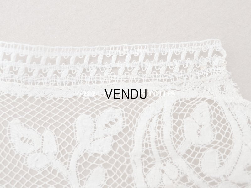 画像8: 19世紀 アンティーク 付け襟 手編みのヴァランシエンヌレース ボビンレース