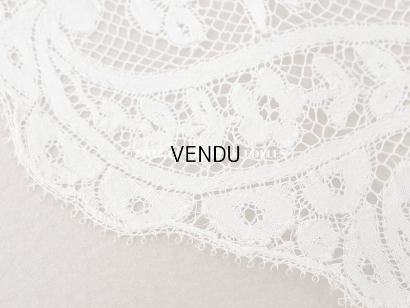 画像10: 19世紀 アンティーク 付け襟 手編みのヴァランシエンヌレース ボビンレース