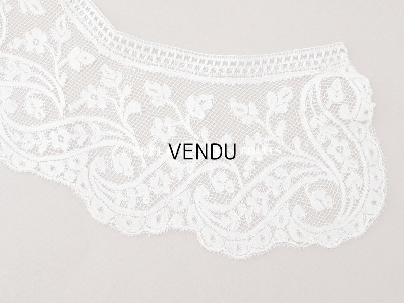 画像7: 19世紀 アンティーク 付け襟 手編みのヴァランシエンヌレース ボビンレース