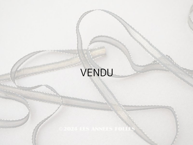 画像1: アンティーク ゴールドのメタル糸のリボン 1.44m 極細 5.5mm幅 