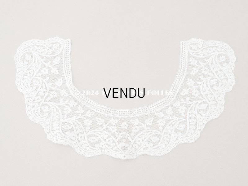 画像3: 19世紀 アンティーク 付け襟 手編みのヴァランシエンヌレース ボビンレース