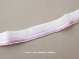 アンティーク シルク製  リボン メタル糸 & ベルベットの縁取り スモーキーパープル 幅2.7cm