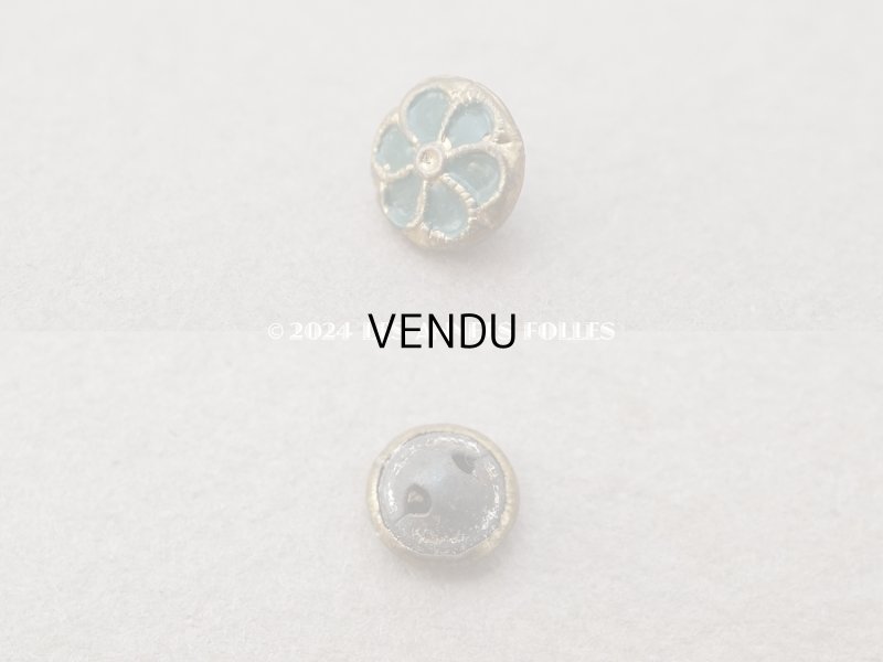 画像2: アンティーク 極小 エナメルボタン 花 6mm 